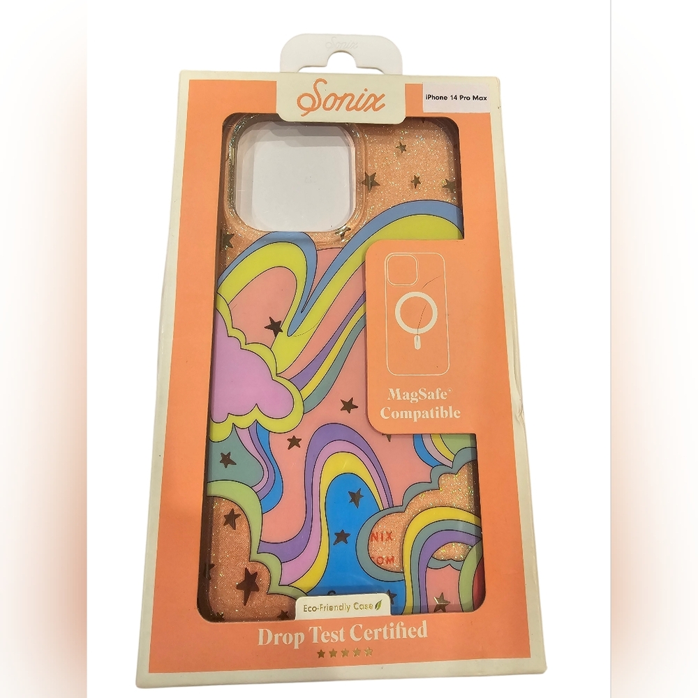 Sonix iPhone 14 Pro Max Case • MagSafe Compatible • Glitter Rainbow Swirl‎ Stars